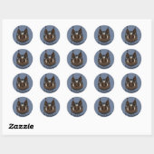 Rond Sticker Raccoon Prancing (Feuille)