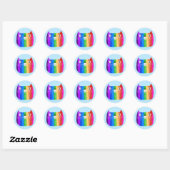 Rond Sticker Rainbow Cat (Feuille)