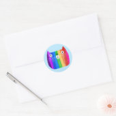 Rond Sticker Rainbow Cat (Enveloppe)