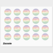 Rond Sticker Rainbow Merci (Feuille)