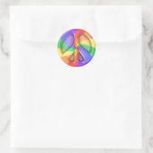 Rond Sticker Rainbow Peace (Sac)