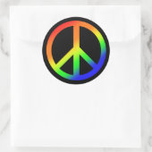 Rond Sticker Rainbow Peace (Sac)