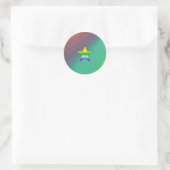 Rond Sticker Rainbow Star (Sac)