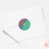 Rond Sticker Rainbow Star (Enveloppe)