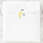 Rond Sticker Rainy School Day (Sac)
