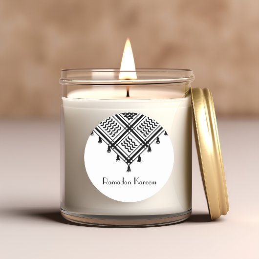 Rond Sticker Ramadan Kareem Palestinian Kuffeyyeh