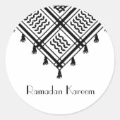 Rond Sticker Ramadan Kareem Palestinian Kuffeyyeh (Devant)