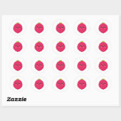 Rond Sticker Raspberry Classic Round (Feuille)