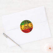 Rond Sticker Rasta Lion roi de Juda (Enveloppe)