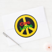 Rond Sticker Rasta One Love (Enveloppe)