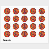 Rond Sticker Rasta Vibe Peace (Feuille)