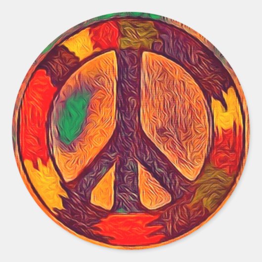 Rond Sticker Rasta Vibe Peace (Devant)