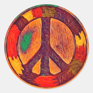 Rond Sticker Rasta Vibe Peace