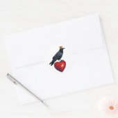 Rond Sticker Raven King Heart (Enveloppe)