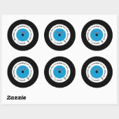 Rond Sticker record des années 50 (Feuille)