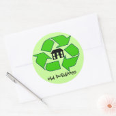 Rond Sticker - Recyclage - bâtiments anciens (Enveloppe)