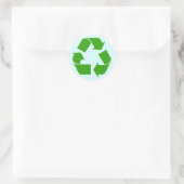 Rond Sticker ReCycle avec bandes bleues (Sac)