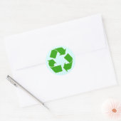 Rond Sticker ReCycle avec bandes bleues (Enveloppe)