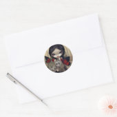 Rond Sticker "Red Butterfly Ferrets" (Enveloppe)