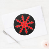 Rond Sticker Red Chaos Star (Enveloppe)
