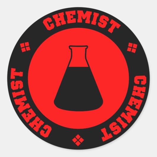 Rond Sticker Red Chemist (Devant)