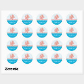 Rond Sticker Red Coral Favor (Feuille)