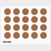 Rond Sticker Red Gold Christmas (Feuille)
