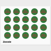 Rond Sticker Red Green de Noël Ad Lib par Janz (Feuille)