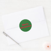 Rond Sticker Red Green de Noël Ad Lib par Janz (Enveloppe)