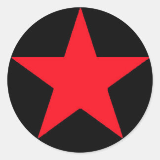 Rond Sticker Red Jammer Star