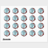 Rond Sticker Red Ladybugs (Feuille)