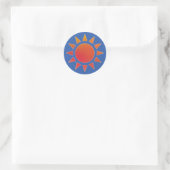 Rond Sticker Red Orange Sun (Sac)