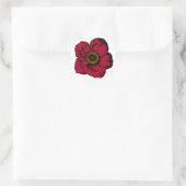 Rond Sticker Red Poppy (Sac)