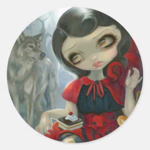 Rond Sticker "Red Riding Hood's Picnic"