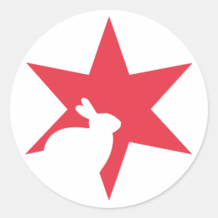 Rond Sticker Red Star