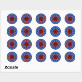 Rond Sticker Red Sun (Feuille)