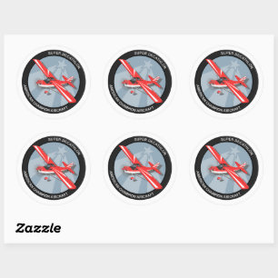 Rond Sticker Red Super Decathlon avec Sunburst (ACA)