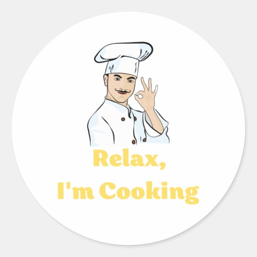 Rond Sticker Relax, I'm Cooking (Devant)
