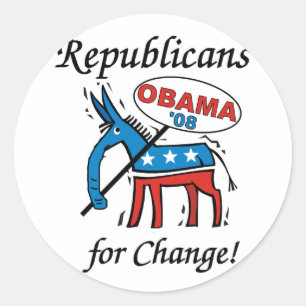 Rond Sticker Républicain Pour Le Changement