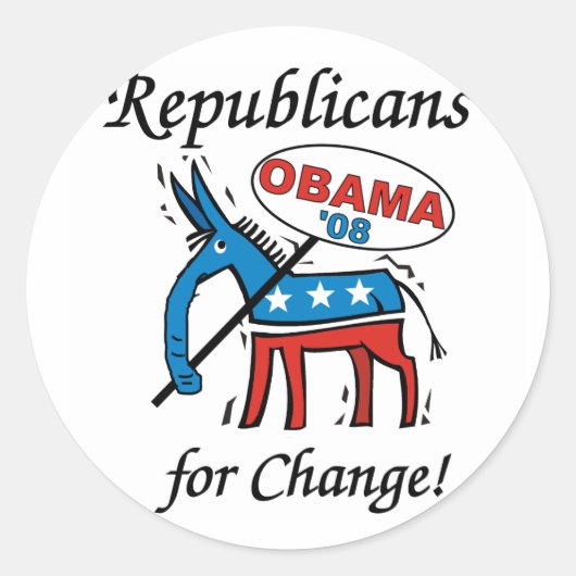 Rond Sticker Républicain Pour Le Changement (Devant)