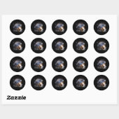 Rond Sticker résolu foncé (Feuille)