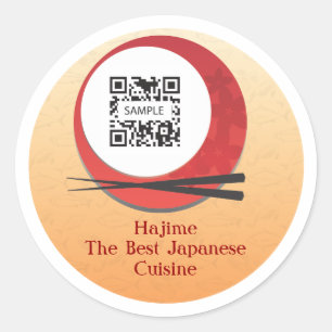 Rond Sticker Restaurant japonais Modèle