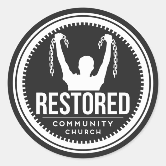 Rond Sticker restauré (Chaînes de rupture) (Devant)