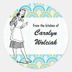 Rond Sticker rétro "From the Kitchen"