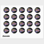 Rond Sticker Retro Rhodes Pride Days 2024 (Feuille)