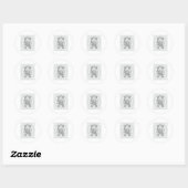 Rond Sticker Rhino fort (Feuille)