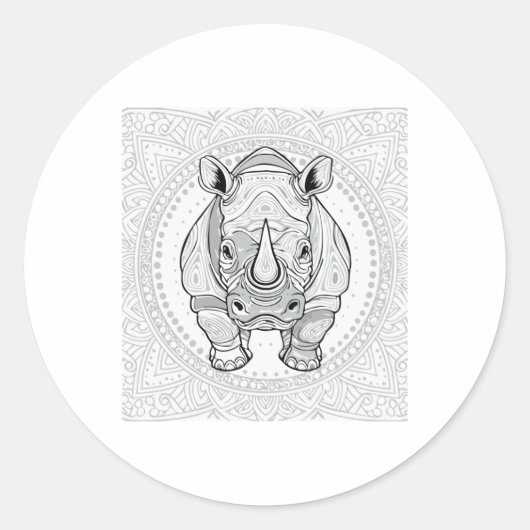 Rond Sticker Rhino fort (Devant)