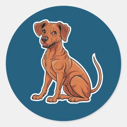 Rond Sticker Rhodesian Ridgeback (Devant)