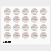 Rond Sticker Rnd Design Text Sticker (Feuille)