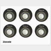 Rond Sticker (rnd) - Lune / Observez (Feuille)